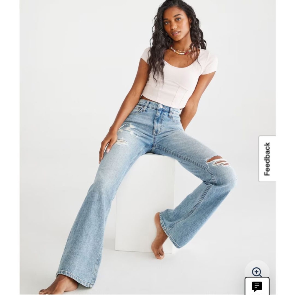 Aeropostale| High Rise Stretch Flare Jeans | NWT | Size 18R - Picture 3 of 4